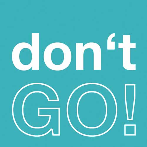 don't GO! Logo